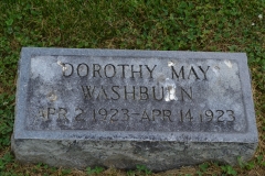 Dorothy May Washburn, English Cemetery, English, Kentucky. Dorothy was the daughter of Clarence Arnold Washburn